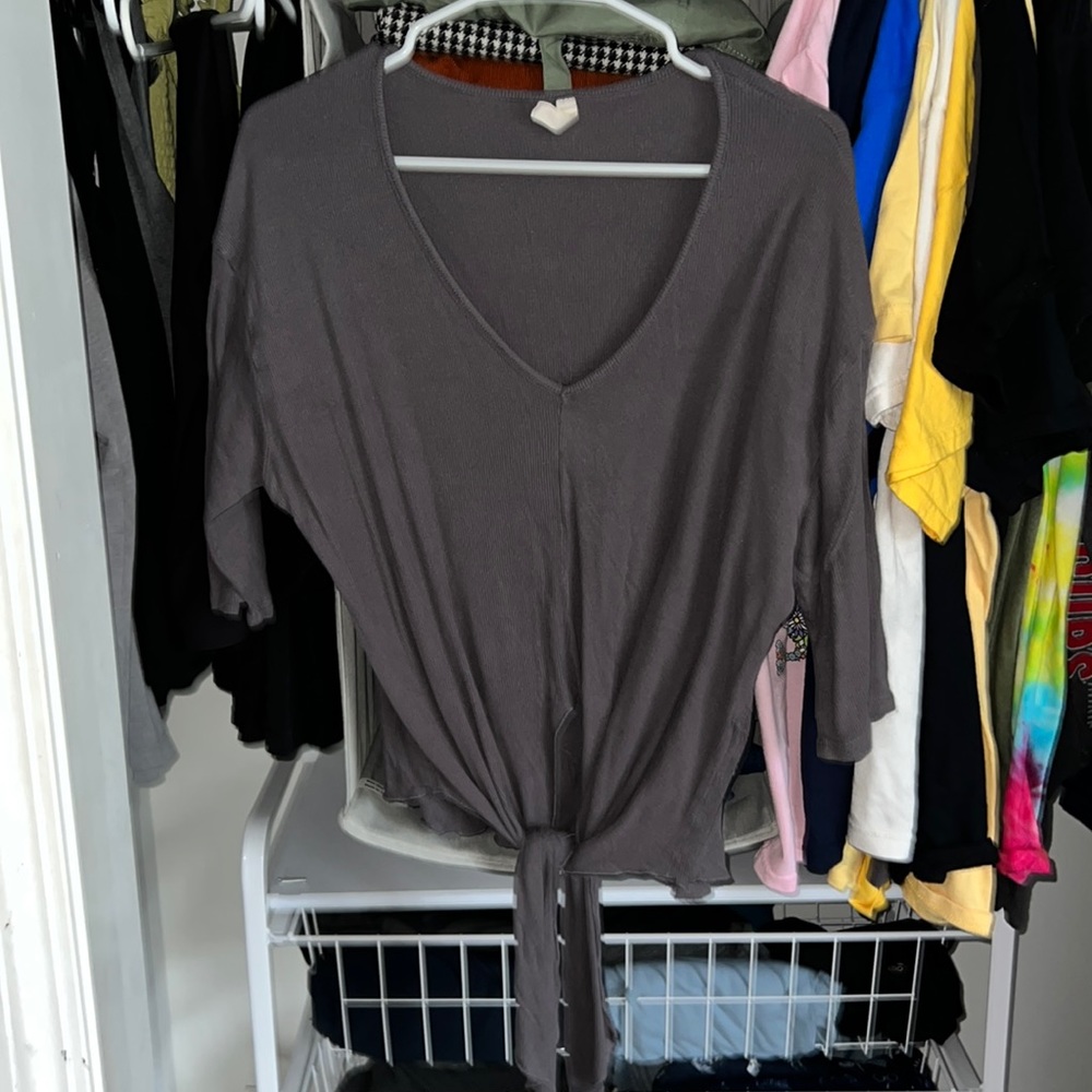 half sleeve grey shirt